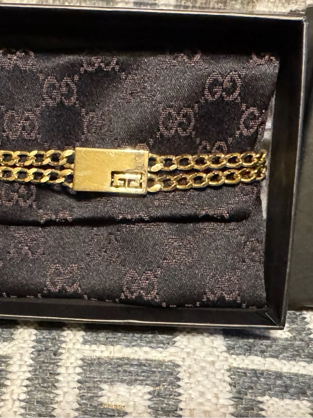 Gucci Gold Double-Chain Men's Bracelet with Signature Clasp